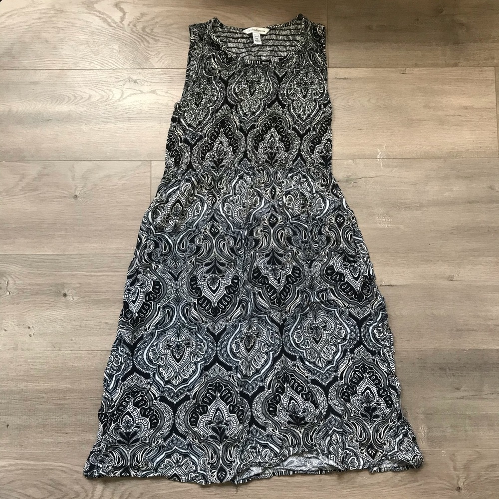 Croft & Barrow Smocked Paisley Dress